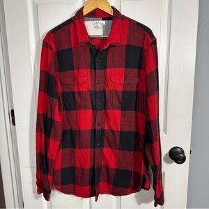 The Rail XL red/black flannel, 100% cotton, long sleeve, winter, warm, cozy